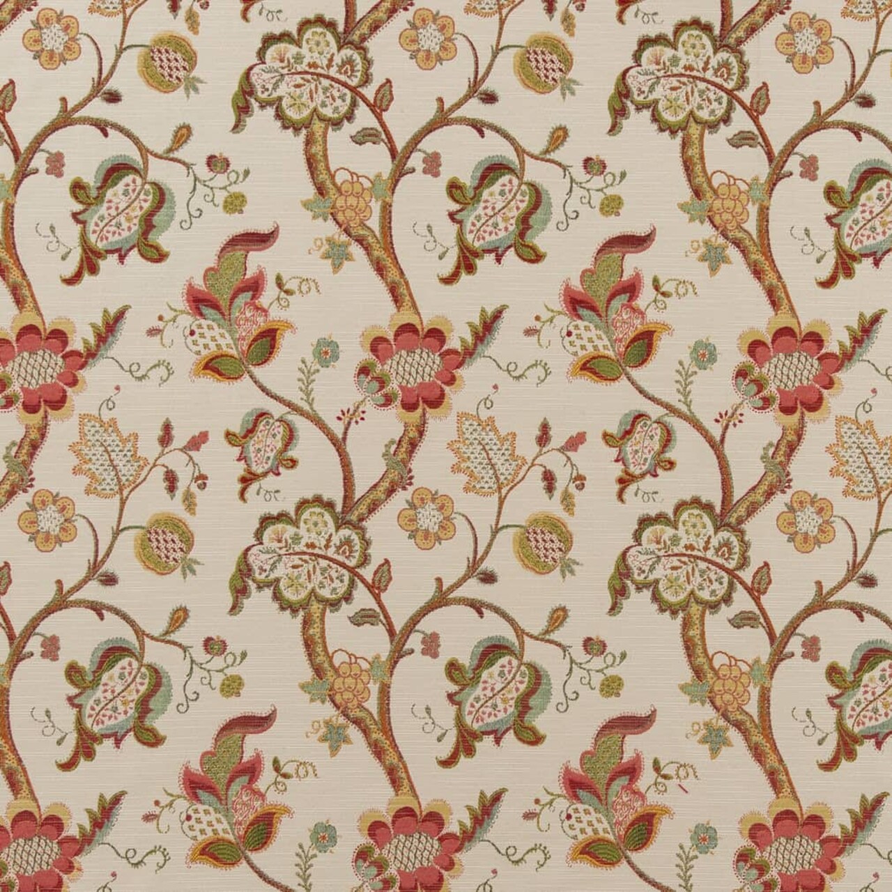 Rose - Coral & Peach,Orange & Rust Floral Upholstery Fabric 54 Inches"